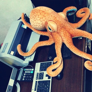 55 cm Nov Velikan Simulirani hobotnica Plišaste Igrače Visoke Kakovosti veren Polnjene Morskih Živali Lutka Plišastih igrač za Otroke Fant Darilo M128
