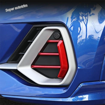 Spredaj Foglight meglenke Lučka za Zaščito Komplet Zajema Trim Fit Za Audi Q3 2019 2020 2021 ABS Dodatki Zunanjost Chrome / Rdeča