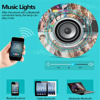 Mini Brezžična LED Glasba Žarnica Zvočnik Bar KTV Dar, Lučka za Prenosni Bluetooth 4.0 RGB Dom Avdio Zvočniški