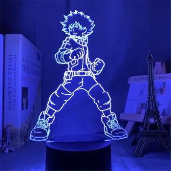 LED Nočna Lučka Anime Moj Junak Univerzami, skorpion, no toga Himiko Slika Nočna Za Otroke Spalnica Dekoracijo Barva Spreminjanje 3D namizne Svetilke