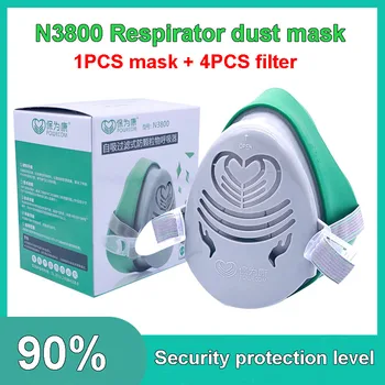 N 3800 Respirator za prah masko svetlobe moda Udobno brez vonja Respirator plinsko masko za Zaščito sline Varnost dihalno masko