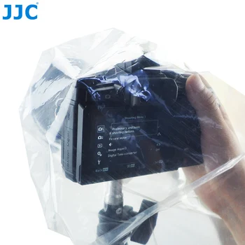 JJC 2PCS Nepremočljiva DSLR Objektiv Dež Kritje Zaščitnik Mirrorless Kamere dežni Plašč za Canon, Nikon, Sony Panasonic Fuji Pregleden