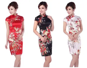 Shanghai Zgodba Umetno svilo tradicionalno Kitajsko obleko Letnik Silm Ženske Cheongsams Ročno Qipao Stranka Obleke za Ženske