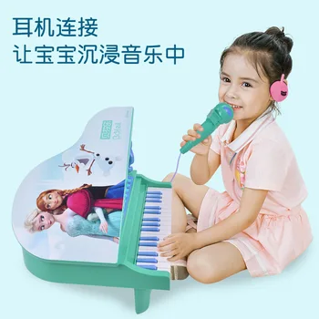 Disney Zamrznjene princesa Mini Večfunkcijsko Elektronski Klavir Igrača Prenosni Igrače in Glasbila, glasbene igrače, z original škatlo