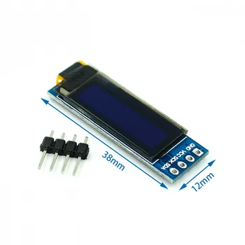 5PCS/VELIKO 0.91 palčni 12832 bele in modre barve 128X32 OLED LCD LED prikazovalniku 0.91