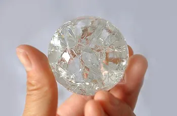 Kristalno Steklo Led Crack Žogo Quartz Marbles Magic Področju Fengshui Okraski Kamniti Vodnjak Bonsaj Doma Žogo Dekoracijo