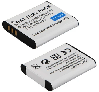 Akumulatorske Litij-ionske Baterije za Baterije za Pentax D-LI92 in Ricoh D-LI92, DLI92, D-L192