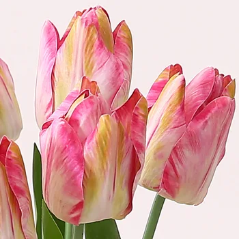 5 Kos ena Podružnica PU Tulipanov Občutek, Dotik Umetne Rože za Dekoracijo Poroke Domov Mizo Vazo Ponaredek Tulipanov Cvet