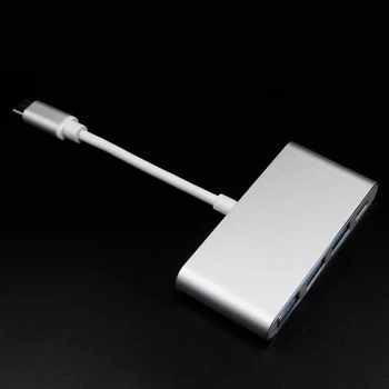 UBS 3.1 Tip-C za 3 USB 3.0 + USB-C Polnjenje Port HUB Kabel za MAC diy elektronika