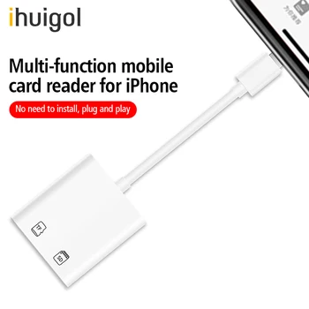 Ihuigol TF SD Card Reader USB OTG Adapter za iPhone, iPad iOS13 Razsvetljavo USB3.0 U Disk Fotoaparat CardReader Podatkov Multi Pretvornik