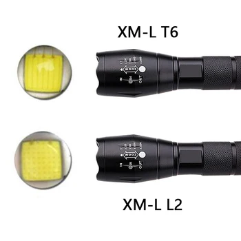 Litwod Z35 LED Svetilka Taktično 5000 Lumnov XM-L2 Zoomable 5 Načini Aluminija Nepremočljiva Lanterna LED Svetilko Bliskovke