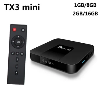 TX3 MINI TV Box Android 7.1 2GB DDR3 16 GB EMMC Amlogic S905W Quad Core Android TV Box z LED Zaslon 4K HD Smart Set Top Box