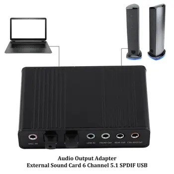 Avdio Izhod Ac Zunanje Zvočne Kartice 6 Kanala 5.1 SPDIF USB, Optični za PC Audio Vmesnik Zvočno Kartico Usb