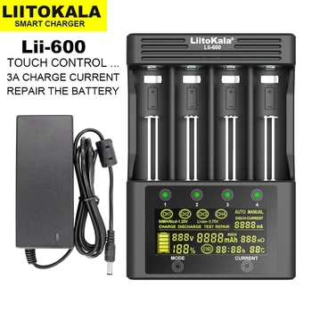 LiitoKala Lii-600 Polnilec Za Li-ion, 3.7 V, in NiMH 1.2 V baterijo, ki je Primerna za 18650 26650 21700 26700 AA AAA In drugih