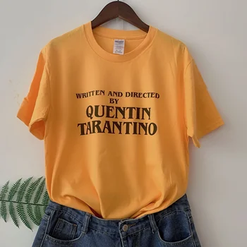 Kuakuayu HJN Tees Moda Napisal in režiral Quentin Tarantino Majica Plus Velikost Tiskanja Ženske Tshirt Smešno Majica s kratkimi rokavi