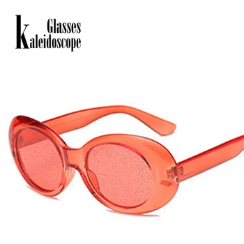 Moč Očala sončna Očala Moški Letnik NIRVANA Kurt Cobain sončna Očala Ženske Jasno Majhne Ovalne Očala Očala