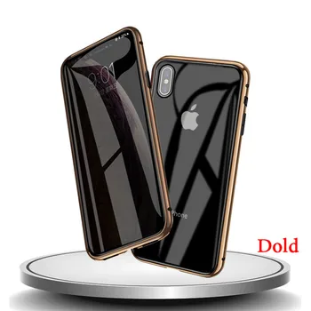Zasebnost Stekla Magnetno Ohišje za iPhone 11 XR XS, 360 Anti-spy Primeru, Magnetni Zaščitna torbica za iPhone 11 Pro 6S 7 8