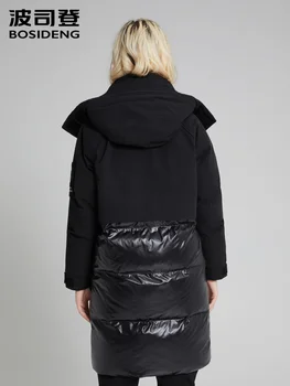 Bosideng žensk hooded srednje dolžine zunanji toplo debele navzdol jakno v zimskem času svetlo tkanine B90142208