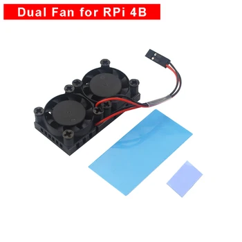 Raspberry Pi 4 Model B Dvojni Hladilni Ventilator Hladilnika Radiator Dual Fan Heatsink za RPi 4 4B