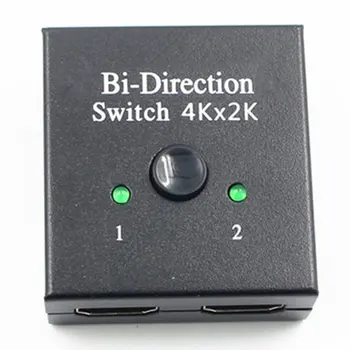 4K UHD HDMI je združljiv HDMI Splitter-združljiv Stikalo Preklopnik 1 v 2 od Ojačevalnik 1080P 4Kx2K Preklopnik 2 Vrata, Bi-directional