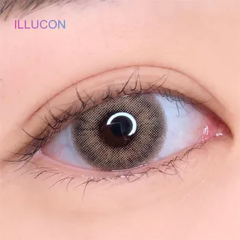 ILLUCON 2pcs/ Par Barvne Kontaktne Leče za Oči Barve Kozmetični Mačka Oči Mehko Imenik Objektiv Serije Eyra