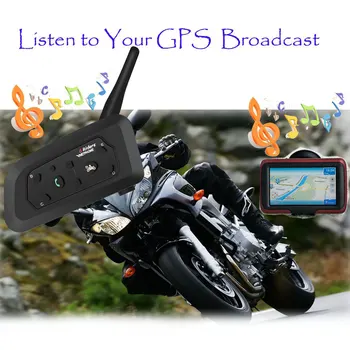2 kos V6 Čelada Interkom 6 Kolesarji 1200M Motocikel Bluetooth Interkom Slušalke walkie talkie Čelada BT Interfonski