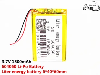 3,7 V 1500mAh 604060 Litij-Polymer Li-Po baterija li ionska Baterija za Polnjenje Lipo celic Za Bluetooth zvočnik PDA POS GPS interfonski