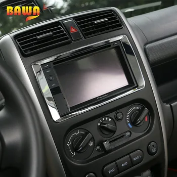 BAWA Notranje zadeve Ornamenti ABS nadzorni Plošči Konzole GPS Navigacijski Okvir Pokrov Rdeče Nalepke za Suzuki Jimny 2011-2017