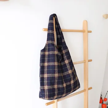 Tkanine Škotski Vzorec Velika Torba Moda za Prosti čas Klasično Mehko Priložnostne Veliko Nakupovalno Torbico Messenger Bag za Ženske