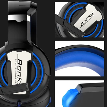 Nove Brezžične Slušalke Bluetooth Slušalke nastavljiv Stereo Slušalke Gaming Slušalke Z Mikrofonom Za PC Mobilni telefon