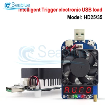 HD25 HD35 Sproži QC2.0 QC3.0 Elektronski USB Obremenitve Upor Praznjenje Baterije Test Nastavljiv Trenutno Napetost 4A 5A 25 W 35W