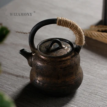 WIZAMONY Lončenine čaj pot Japonski Slog 280ml Keramike Umetnosti Tay Kitajski Čaj Nastavite Porcelana, Gline Starinski Čajnik Teaware Drinkware
