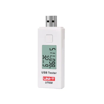 ENOTA UT658 USB Digitalni Trenutno Preizkuševalci Napetosti U Disk Zdravnik Polnilnike Voltmeter Ameter Kapaciteta MAX 9V Shranjevanje Podatkov iz Ozadja