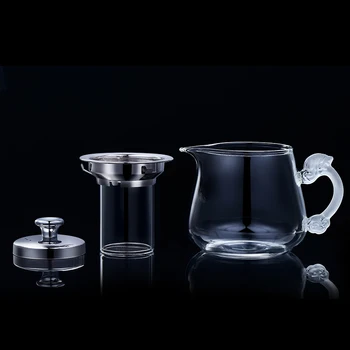 350 ml Ustvarjalne Stekleni Filter Čajnik Kitajski Kung Fu Čaj Nastavite Drinkware / Cvet Čaj Pot, Sok, Kavo, Mleko grelnik vode Dekoracijo Obrti