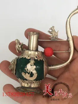 Zbirateljstvo Stari Kitajski Peking pasivno blaga Ročno Jade srebro Vodne pipe