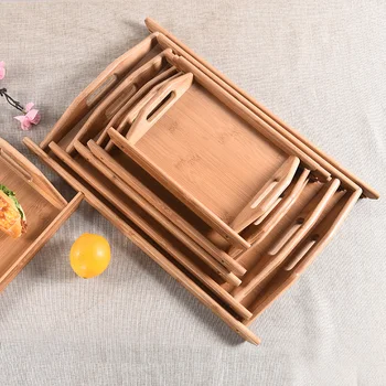 Na Japonskem Slogu Bambusa Čaj, Ki Služijo Pladnji Pravokotnik Eko Sladic/Prigrizki Služijo Ploščo Multi-Uporabo Sadje/Kruh Ploščo Čaj Dodatki