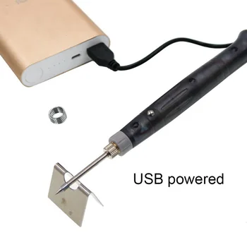 Žepne velikosti USB Obdavčljivi lemilo s Stojala za Prenosni USB lemilo Pero 5V 8W Mini Nasvet Gumb Stikalo Električni