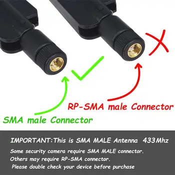 2 kos 12 uporabnike interneta 433Mhz Antena 433 MHz antena GSM SMA Moški Konektor za Ham Radio Signal Booster