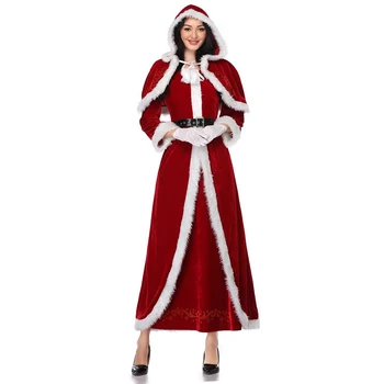 Ženske Božič Božiček Kostum Cosplay Fancy Obleke z Dolgimi Rokavi Božič Obleko Za Odrasle casa de papel disfraz