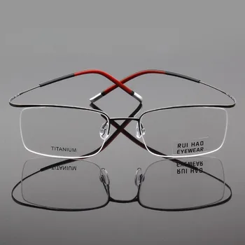 Čistega Titana Očala Okvirji Ultralahkimi, Visoka Elastičnost Optičnih Očal Okvir Št Vijak Design Pol Rimless Očala 5296