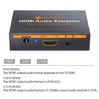 ESYNiC 1.3 HDMI Na HDMI & Optični SPDIF+L/R Audio Extractor 1080P RCA Analogni Pretvornik Splitter 3D Adapter Za HD Polje PS3 PS4