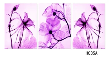 Brezplačna Dostava Vroče Prodaja 3 Plošče Moderno Stensko Slikarstvo vijoličen cvet slika Domov Dekorativne Umetnosti Sliko Barve na Platno Fotografij