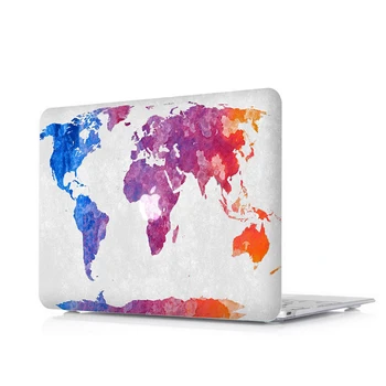 Svetovni Zemljevid Vzorec Težko Primerih Laptop za MacBook Air Pro Retina 11 12 13 15 cm za Novi Macbook Pro A1707 A1706 A2159 Lupini Primeru