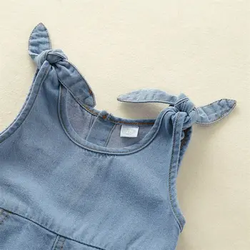 Novorojenček Dojenček Fant Dekle Oblačila Denim Romper Jumpsuit Obleko Oblikujejo Celovito Sunsuit Playsuit