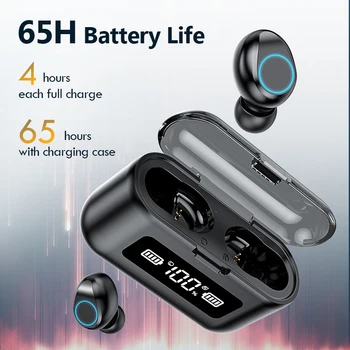 Brezžične Bluetooth Slušalke z Mikrofonom Šport Nepremočljiva Brezžične Slušalke Slušalke Dotik upravljanje Glasbe Čepkov Za Telefon