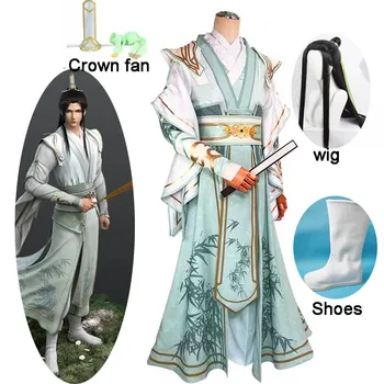 7PCS Anime Lopov Self-Reševalni Sistem, Cosplay Kostum MO DAO ZU SHI Cosplay Moški Ženske Halloween Kitajski Starih Oblek in lasuljo