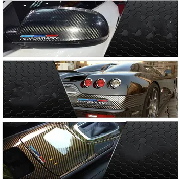 5D Ogljikovih Vlaken Avto Nalepke DIY Film Za BMW M Performance E90 E39 E46 E91 F30 G20 E60 F11 F07 F10 G30 E53 Serija 1 2 3 4 5 6 7