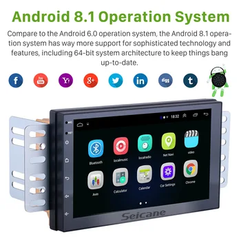 Univerzalni Avto, GPS, Android 9.1 7 palčni RAM 2GB+ ROM 32GB Double Din Radio Večpredstavnostna Enota Predvajalnik, WIFI USB 3G 1080P