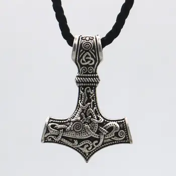 Mjolnir Thor Kladivo Obesek Talisman Amulet Nakit Viking Ogrlica Moških Accesorios Neckless Mujer