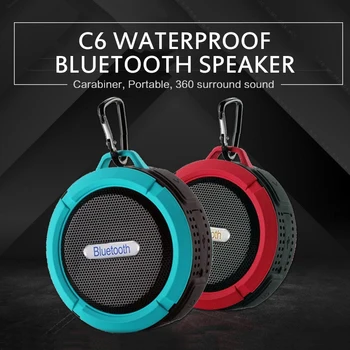 C6 Prenosni Mini Bluetooth Zvočnik Subwoofer Prostem Nepremočljiva Zvočnik Radio Stereo Zvok za Uveljavljanje Ples